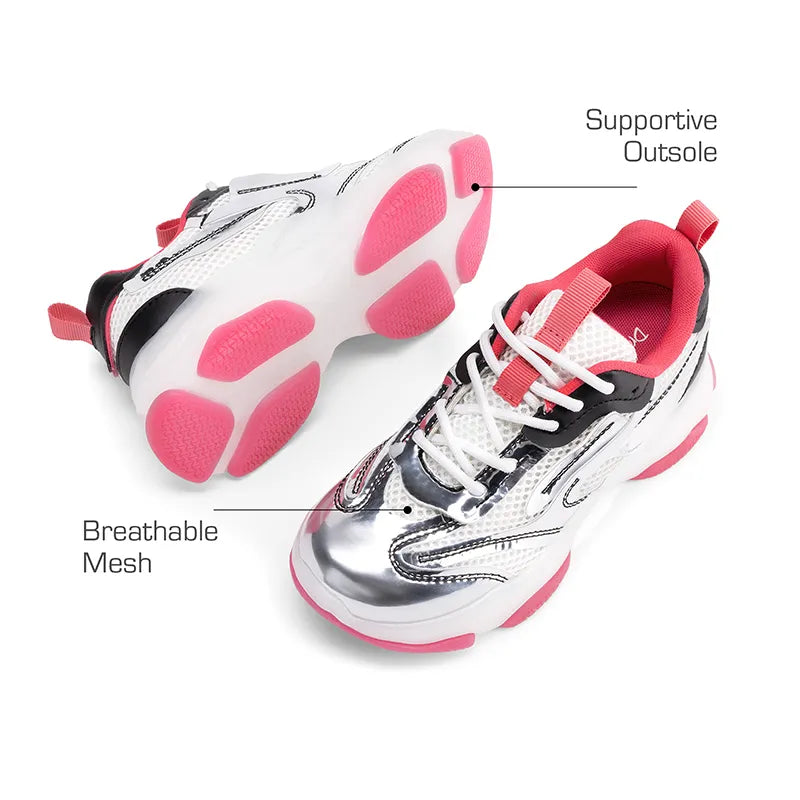 SILVER/HOT PINK